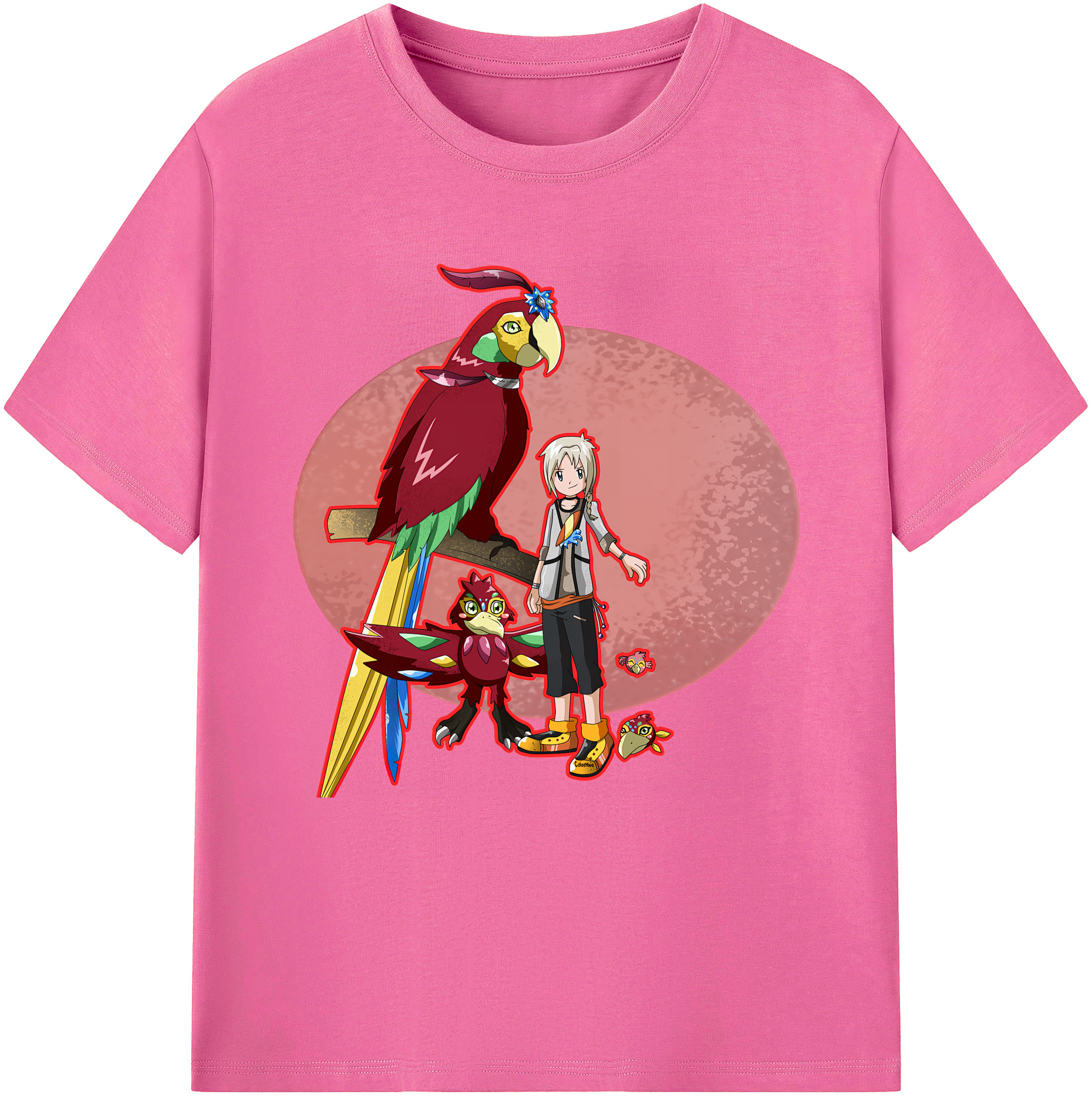 （画像用） Digimon デジタルモンスター/デジモン レディースカジュアルプリントTシャツ（綿100％）